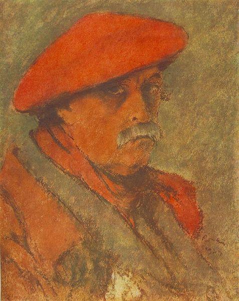 Jozsef Rippl-Ronai Self-portrait with Red Beret France oil painting art